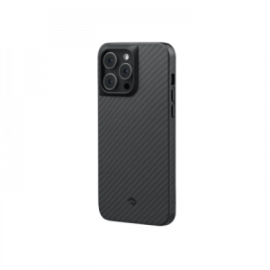 Противоударный чехол Pitaka MagEZ Pro 3 для iPhone 14 Pro (6.1") черно-серый кевлар (арамид)